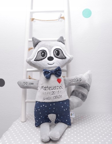 Metryczka Szop w spodenkach o wzroście dziecka