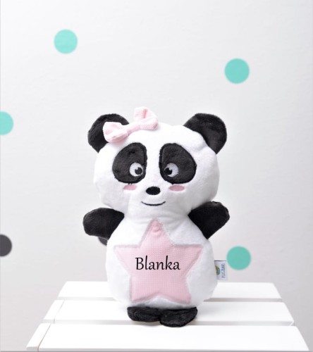 Pani Panda, miś z personalizacją, pluszak z imieniem, maskotka z haftem