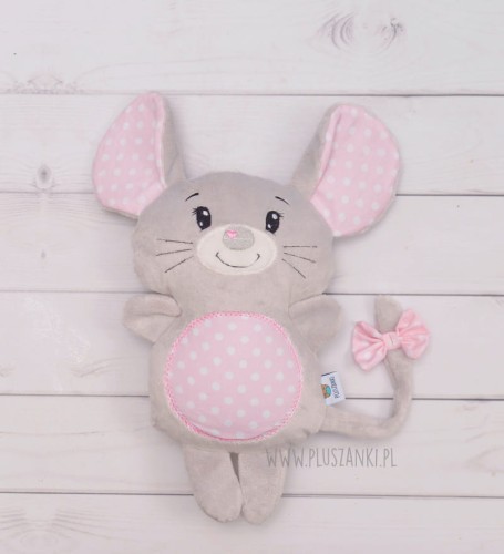 Wesoła Myszka hand-made , maskotka z personalizacją, prezent urodzinowy, chrzest