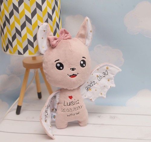 Nietoperz Sepia Rose  , prezent, personalizacja, maskotka  