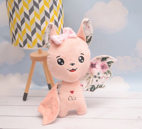 Nietoperz Herbaciana Różyczka , prezent, personalizacja, urodziny