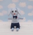 Królik Baby Blue - Metryczka wzrostu dziecka, pluszak, maskotka dla dziecka