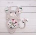 Wesoła Myszka hand-made , maskotka z personalizacją, prezent urodzinowy, chrzest