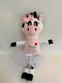 Metryczka Dziewczynka Krówka/Krowa - Pluszowa maskotka wzrostu dziecka, urodziny