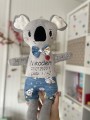 Miś Koala - Metryczka wzrostu dziecka  - urodziny, chrzest, prezent